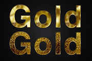 18 Gold Photoshop Styles Mini Bundle preview 5