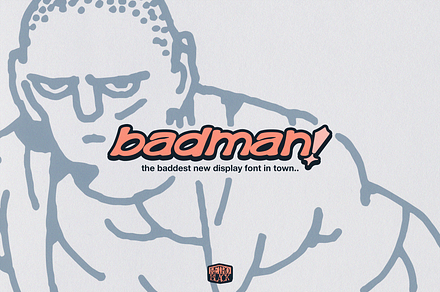 BADMAN - THE BADDEST FONT IN TOWN, a Font by Retro Black Studio