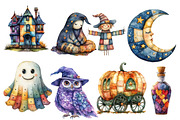 Cute Patchwork Halloween Clipart, an Illustration by Daily.Designs (Thumbnail 3 of 3)