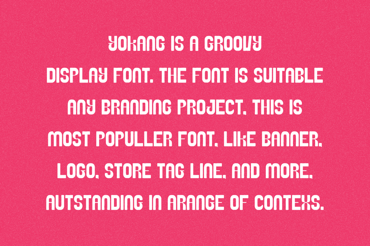Yokang - Groovy Font, a Sans Serif Font by QR Design Studio (Photo 2 of 6)