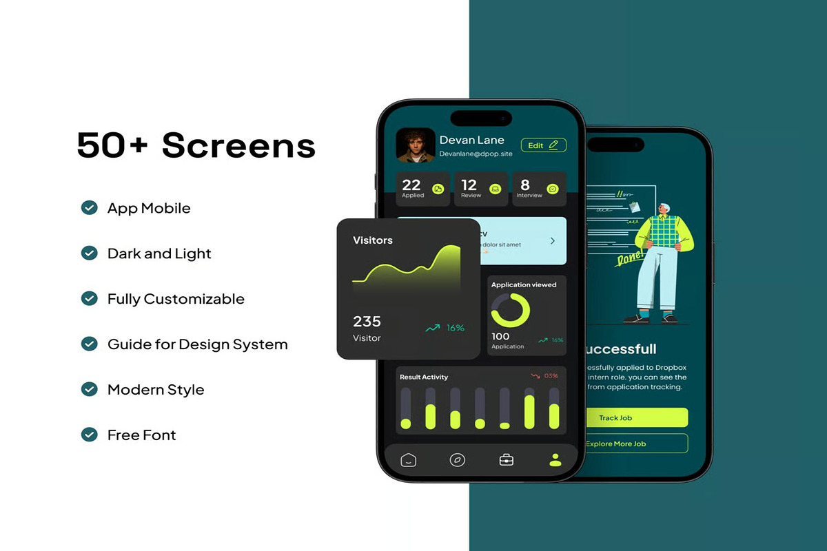FinJob - Job Finder Mobile App UI UX, an UI Kit Template by Lumina_ui_ux202 (Photo 3 of 7)