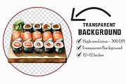 Watercolor Sushi Clipart Bundle, an Illustration by Libby Wishes (Thumbnail 3 of 7)