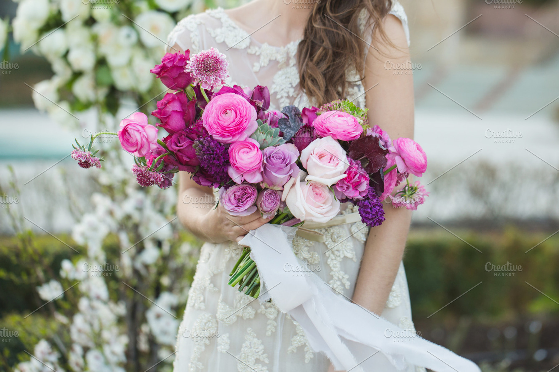 Bride with beautiful wedding bouquet stock photo containing wedding and, a Person Photo by Vladimir Popovich