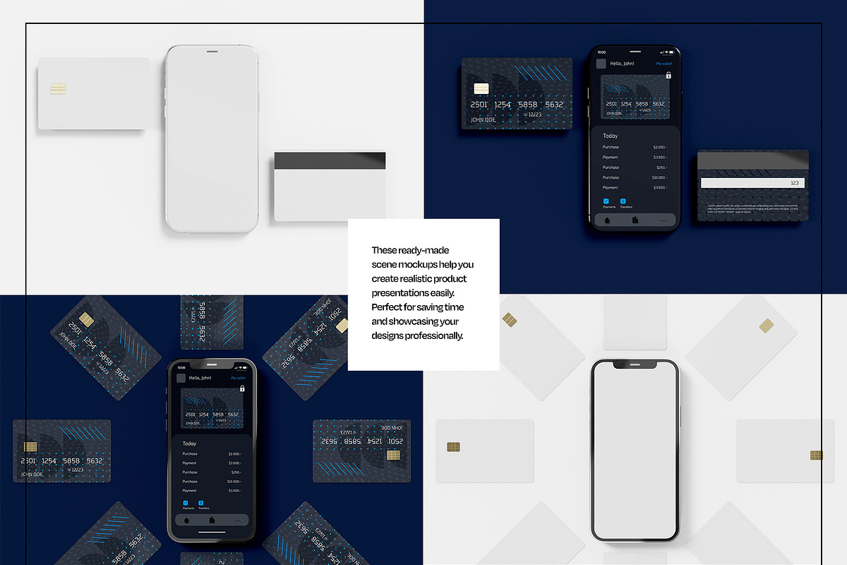 Credit Card & Banking App Mockup set, an iPhone Mockup by Mego-studio (Photo 5 of 11)