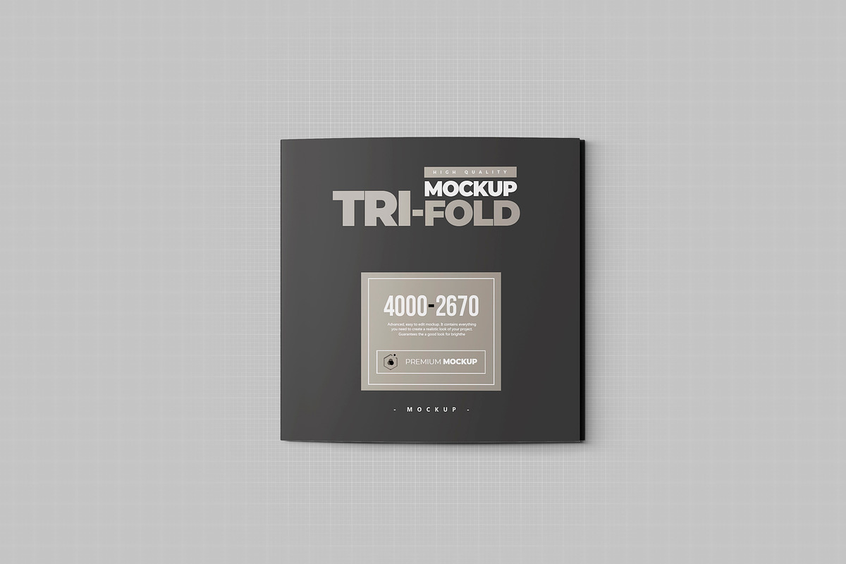 Tri-Fold Square Brochure Mock-up 2, a Print Template by Nevada63 (Photo 3 of 3)