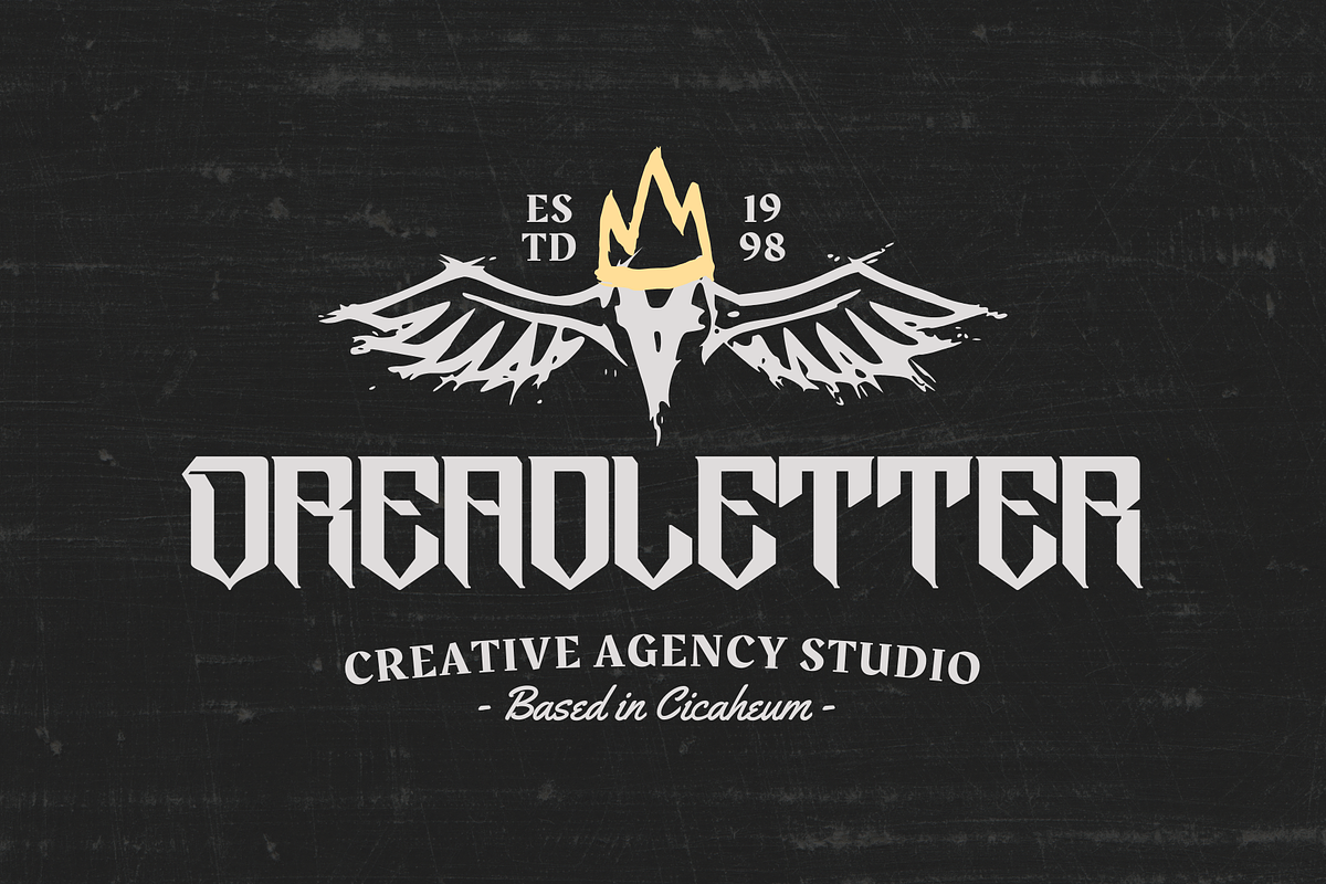 Taeob Gothic - Logo Blackletter Font, a Blackletter Font by Nirmana Visual (Photo 3 of 15)