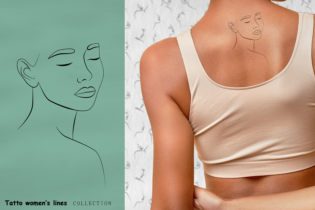 Tattoo women's lines, a Person Illustration by Vinegret -Shop (Photo 3 of 8)