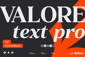 Valore Text Pro – Font Family