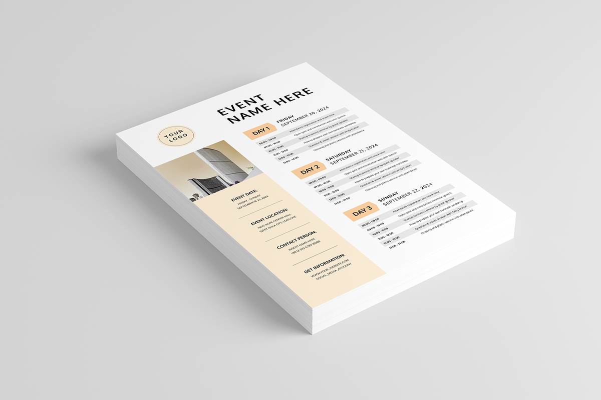 Event Schedule Bundle, a Flyer Template by Leaflove (Photo 9 of 10)