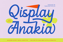 Qisplay Anakia Bold Modern Script