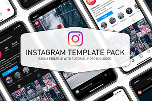 Instagram Template Pack, a Social Media Template by North & Beard Ltd