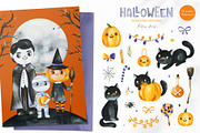 Halloween.Cute watercolor collection, a Decorative Illustration by Kate_Rina (Thumbnail 7 of 11)