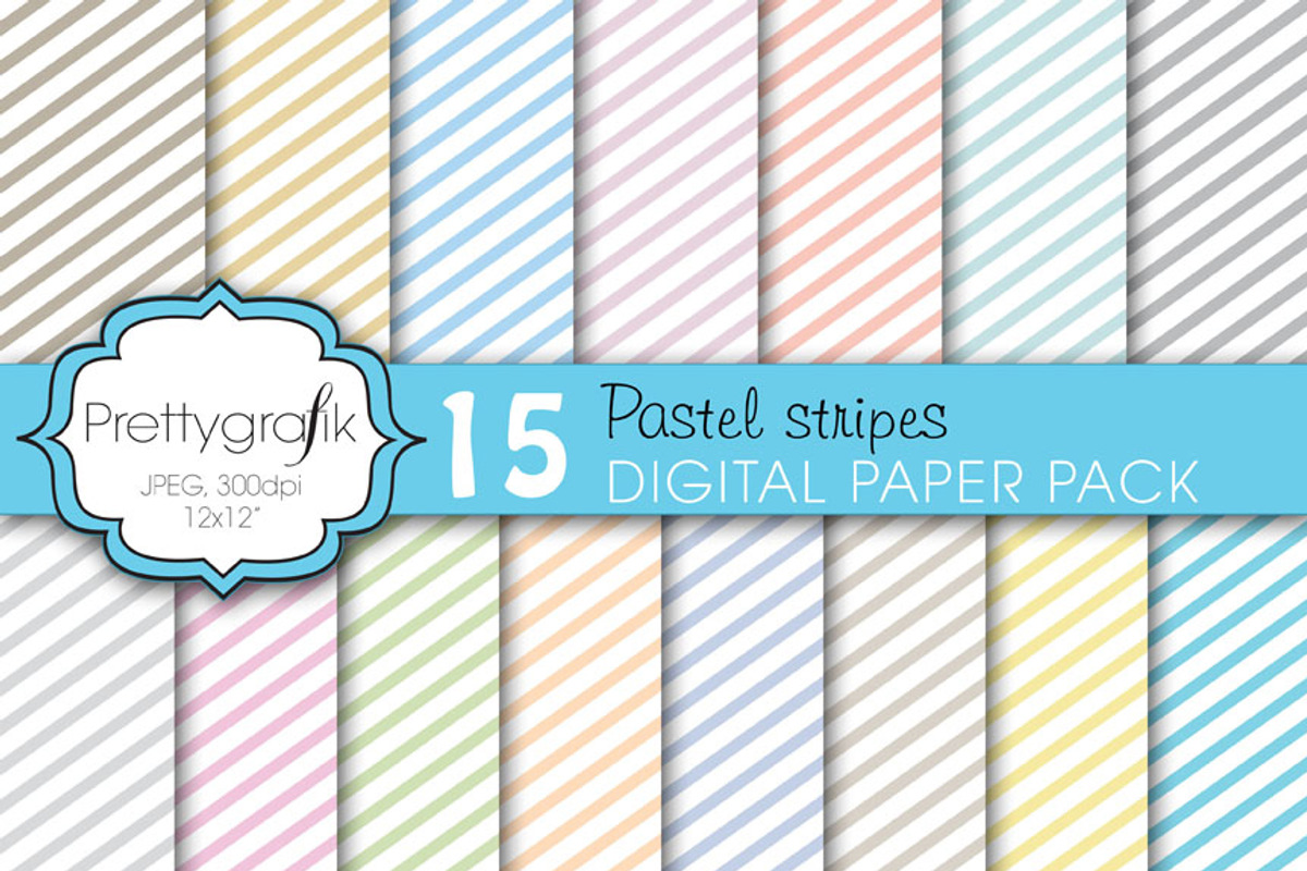 chevron pastels digital paper