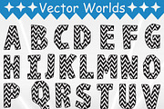Chevron Letters SVG, Letters SVG, an Object Graphic by VectorWorlds (Thumbnail 2 of 3)