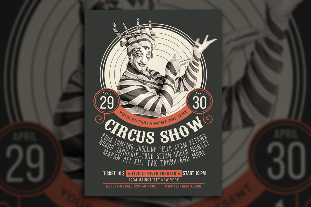 Circus Show Flyer, a Flyer Template by Muhamad Iqbal hidayat (Photo 2 of 4)