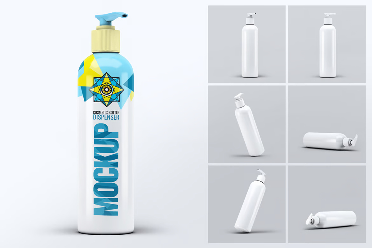 Dispenser Bottles Mock-Up Bundle, a Product Mockup by DesignRushMarket (Photo 4 of 10)