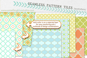 Seamless Pattern Tiles - Quatrefoils