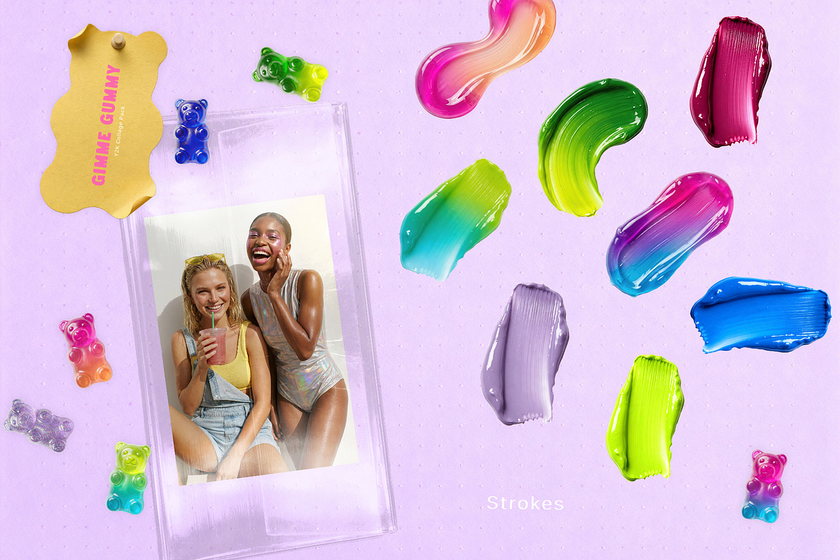 Gimme Gummy: Y2K Collage Pack, an Object Graphic by divanovskaya_nv (Photo 13 of 17)