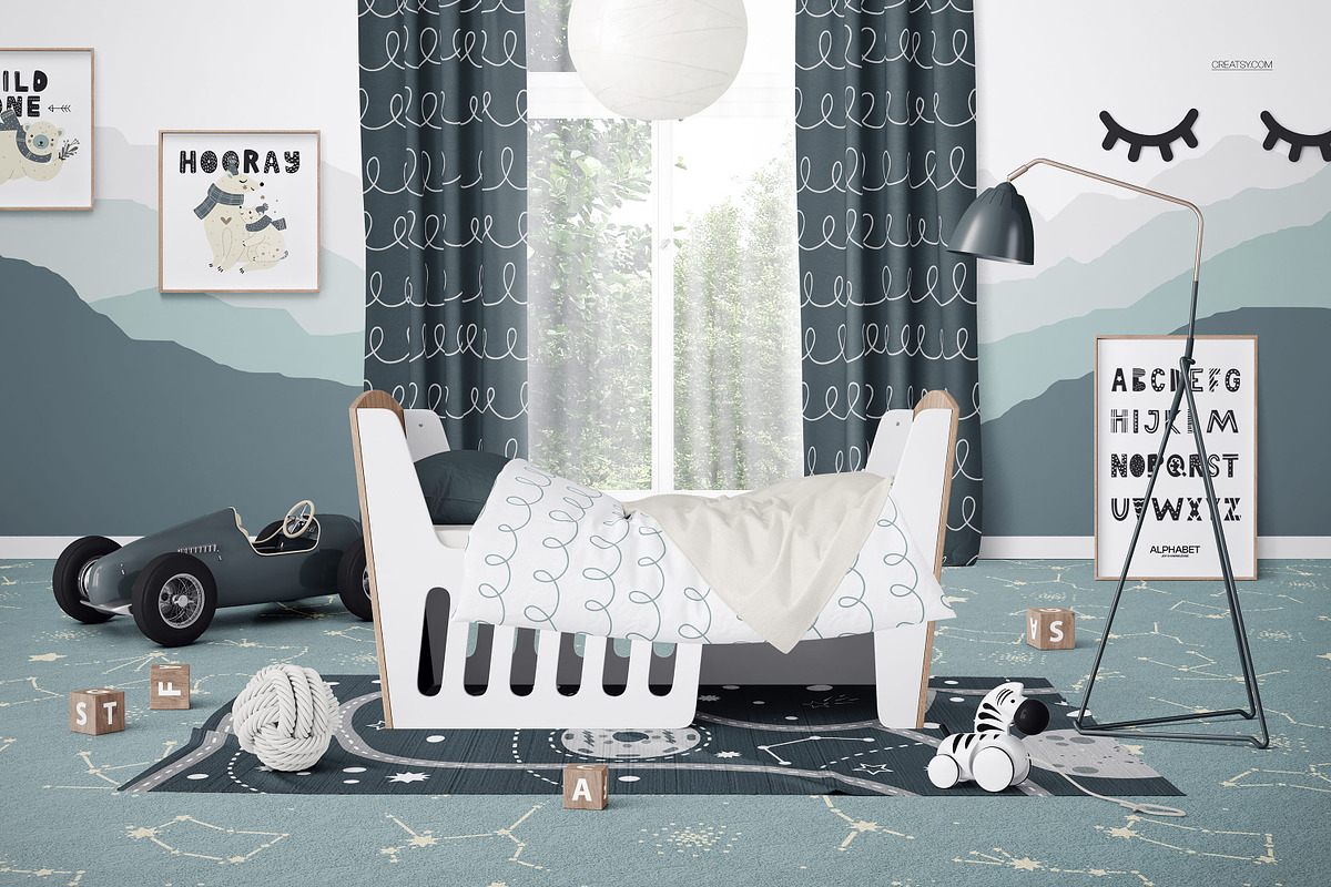 Baby Crib Nursery Mockup Collection, a Household Mockup by creatsy5 (Photo 10 of 22)