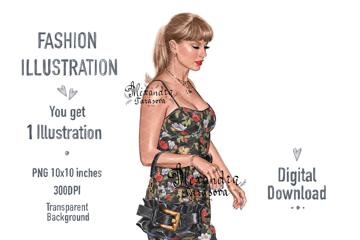 Taylor Swift Illustration, a Person Illustration by BigArtLab (Photo 1 of 3)