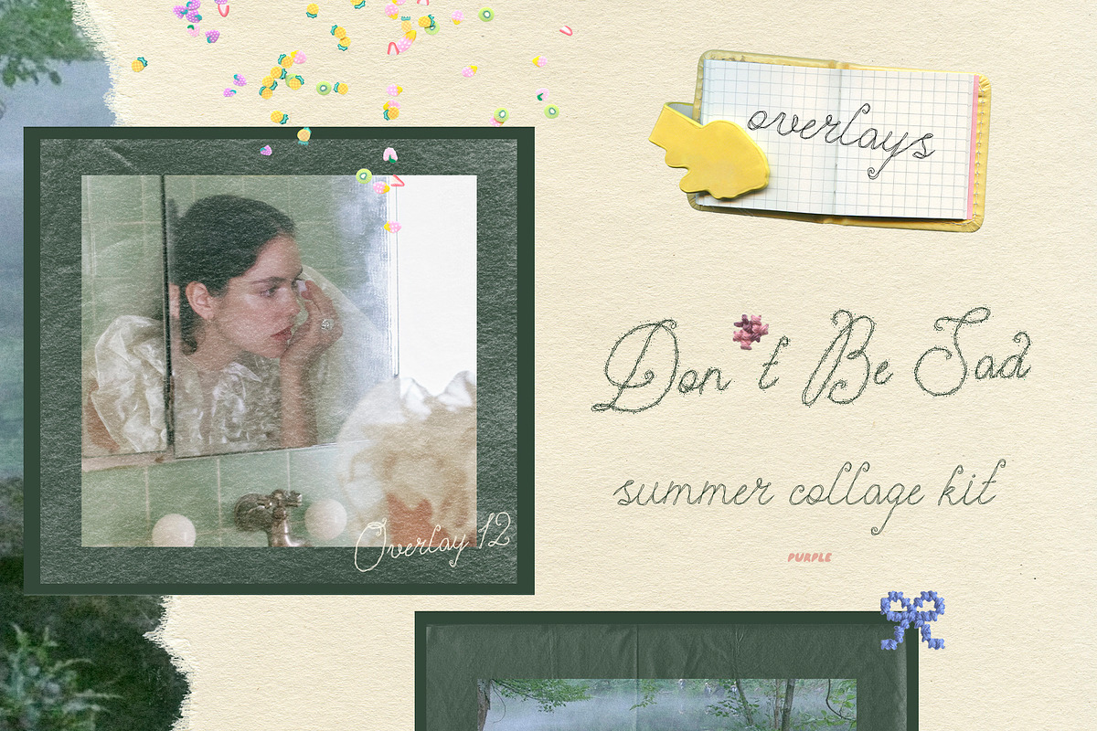 Don't be sad: Summer Collage Kit, an Object Graphic by Purple (Photo 11 of 14)