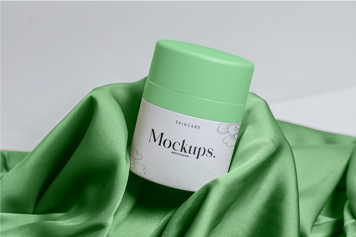 Cosmetic Jar & Box Packaging Mockup, a Packaging Mockup by Assyat (Photo 14 of 22)