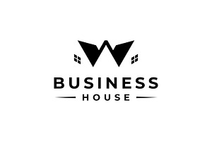 Letter W House Home Logo