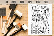Stencil Autumn Lady, a Person Illustration by MARYCRAFTIRIA (Thumbnail 2 of 3)