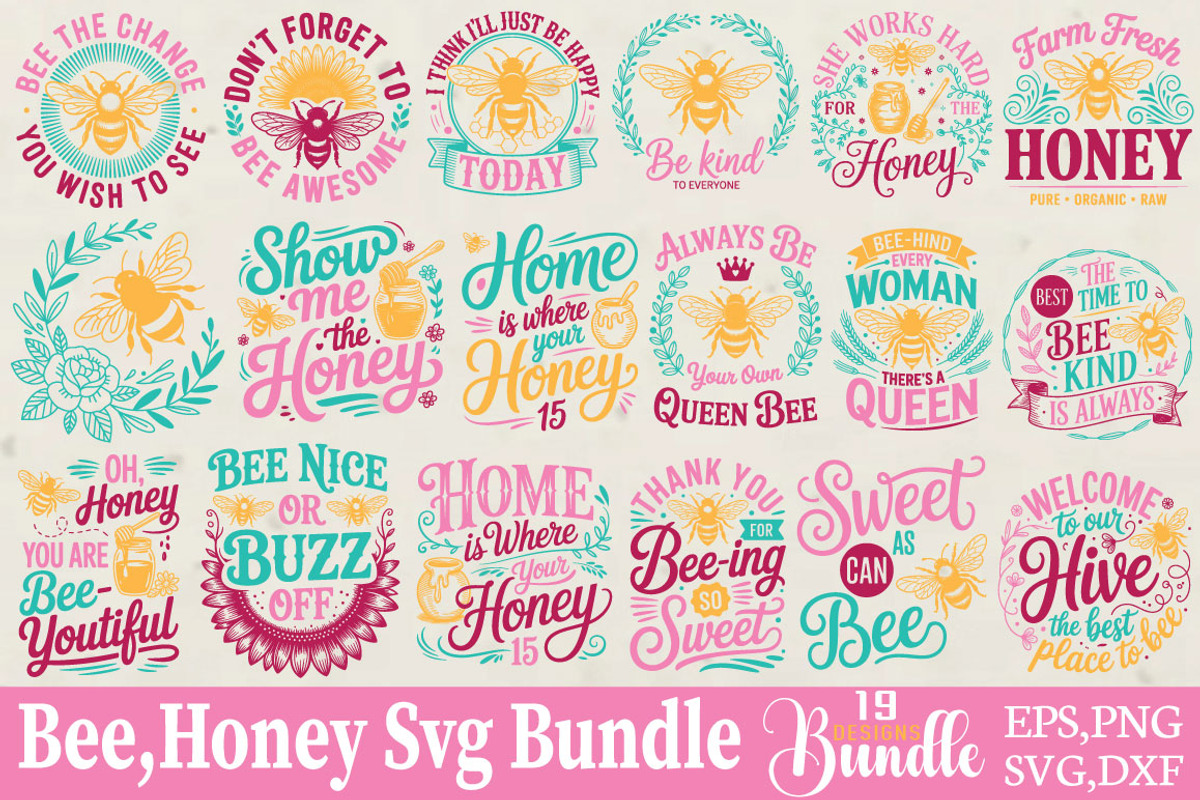 Bee,Honey Svg Bundle, an Object Graphic by DollarSmart (Photo 1 of 4)