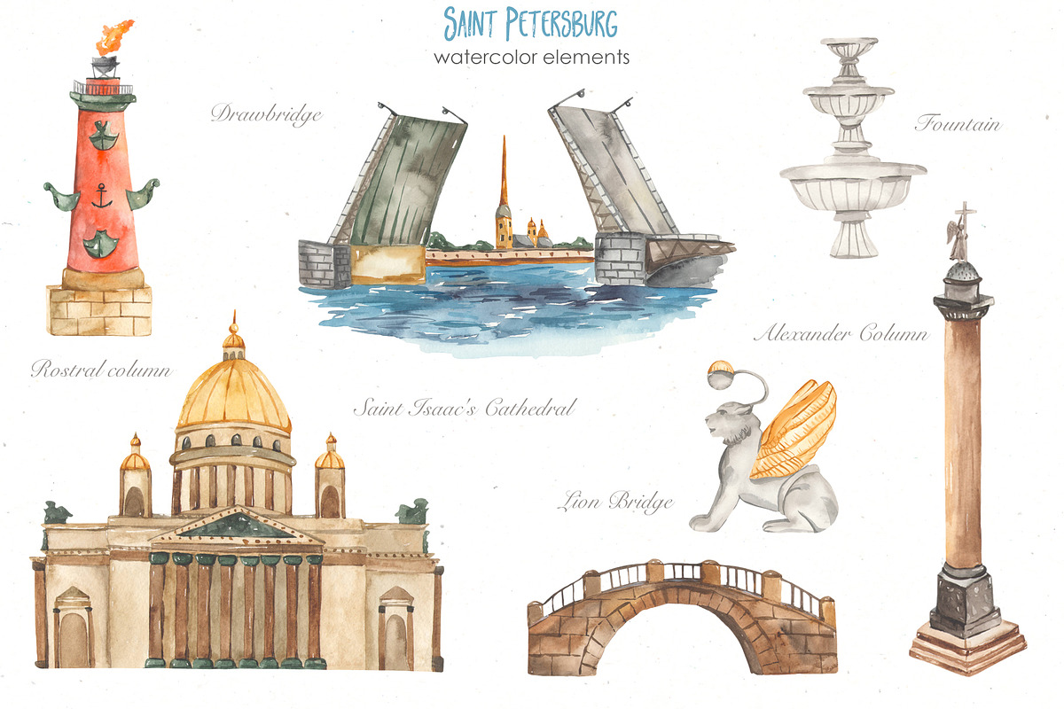 Saint Petersburg watercolor, an Object Illustration by Marina Ermakova (Photo 3 of 12)