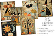 Halloween Ephemera Vintage Autumn, a Seasonal Illustration by Nicole Branger Art (Thumbnail 11 of 12)