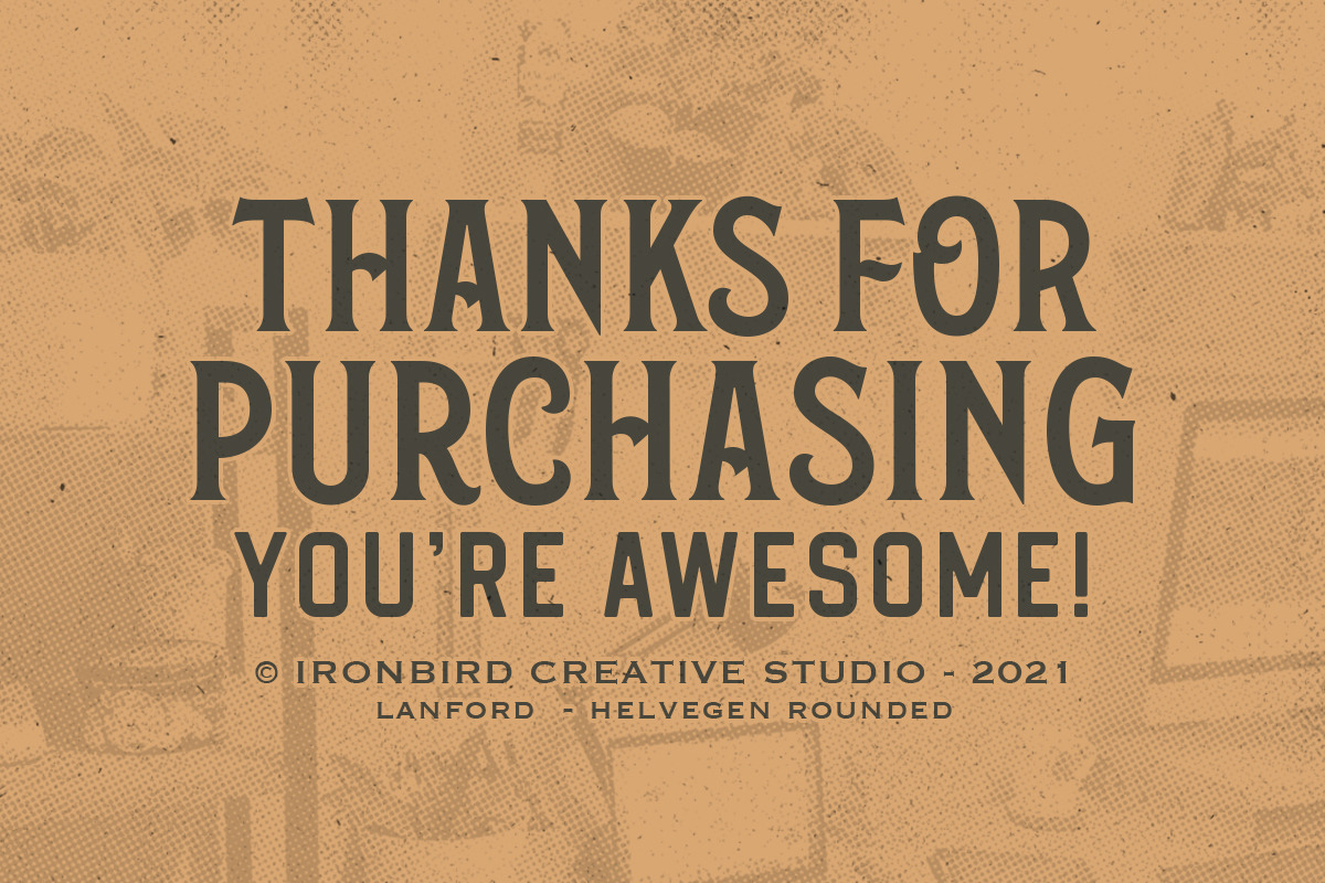 Lanford - Display Typeface, a Sans Serif Font by IronbirdCreative (Photo 8 of 8)