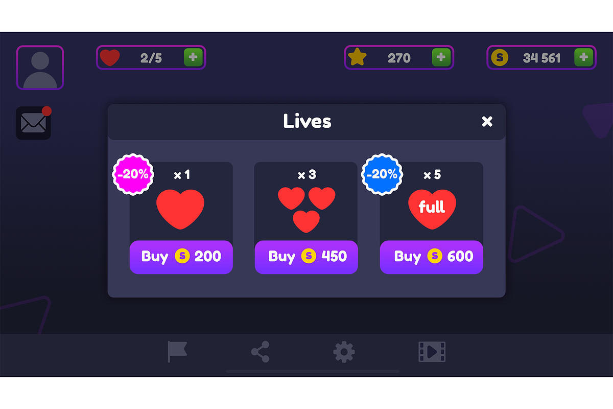 Flat Game GUI Pack, an Icon by KartInnka (Photo 8 of 16)