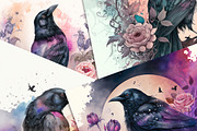 Crows and Flowers, a Background Graphic by Curve Design (Thumbnail 2 of 4)