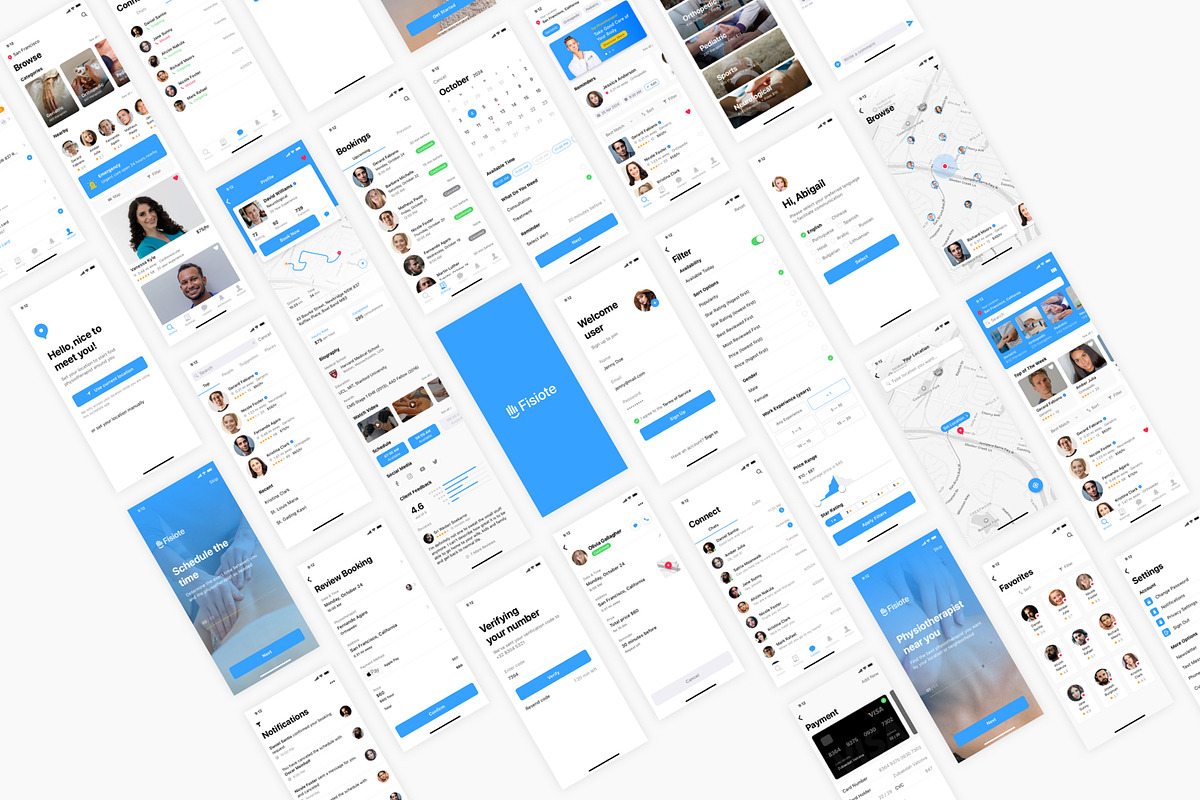 Physiotherapist & Chiropractor App, an UI Kit Template by flr.24 (Photo 2 of 2)