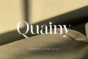 Quainy Modern Serif Font