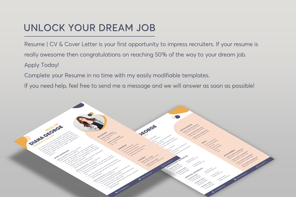 ATS Resume CV Word & Google Docs 29, a Resume Template by MrCam Template Resume|CV (Photo 6 of 7)
