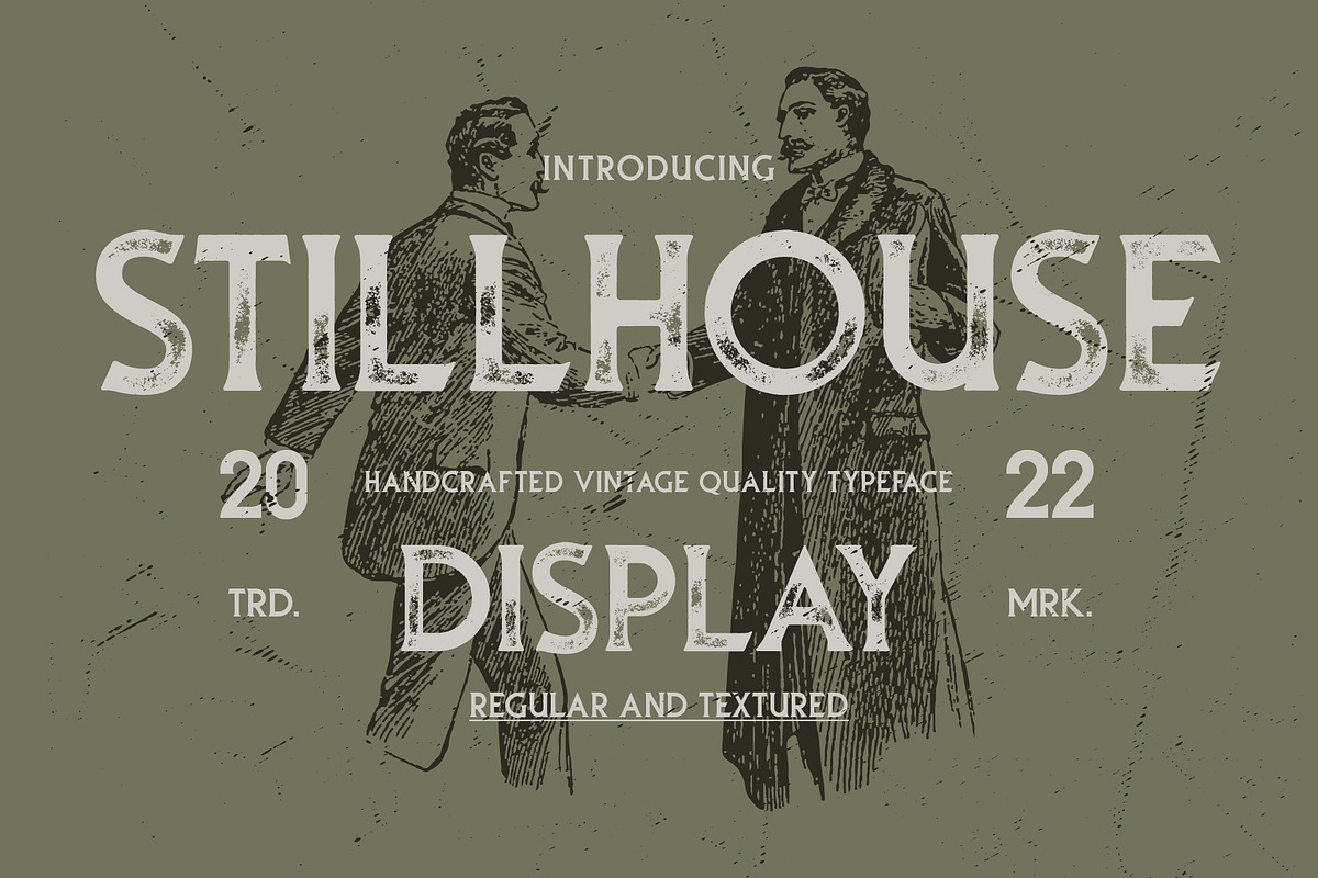 Stillhouse - Textured Vintage Font, a Serif Font by Surplus Type Co (Photo 1 of 9)