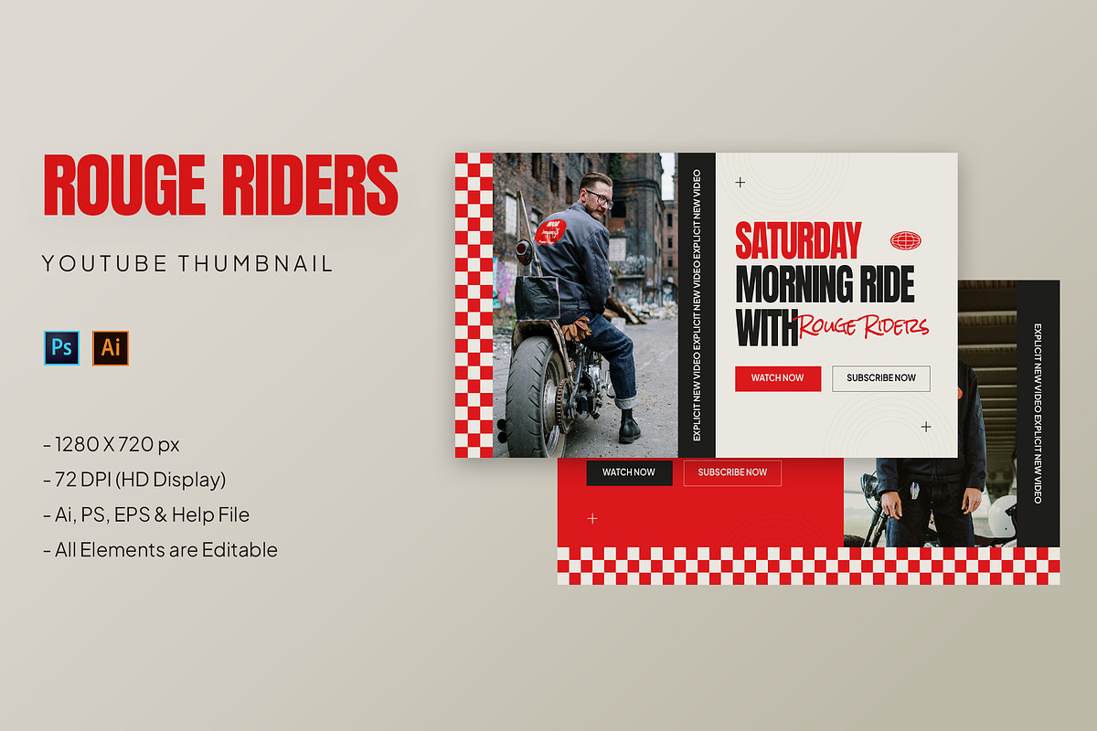 Rouge Riders - Youtube Thumbnail, a Social Media Template by StreaksideStd (Photo 3 of 3)