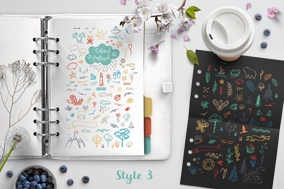 THOSE SUMMER DAYS lettering&clipart, an Illustration by MaljukArt (Photo 6 of 14)