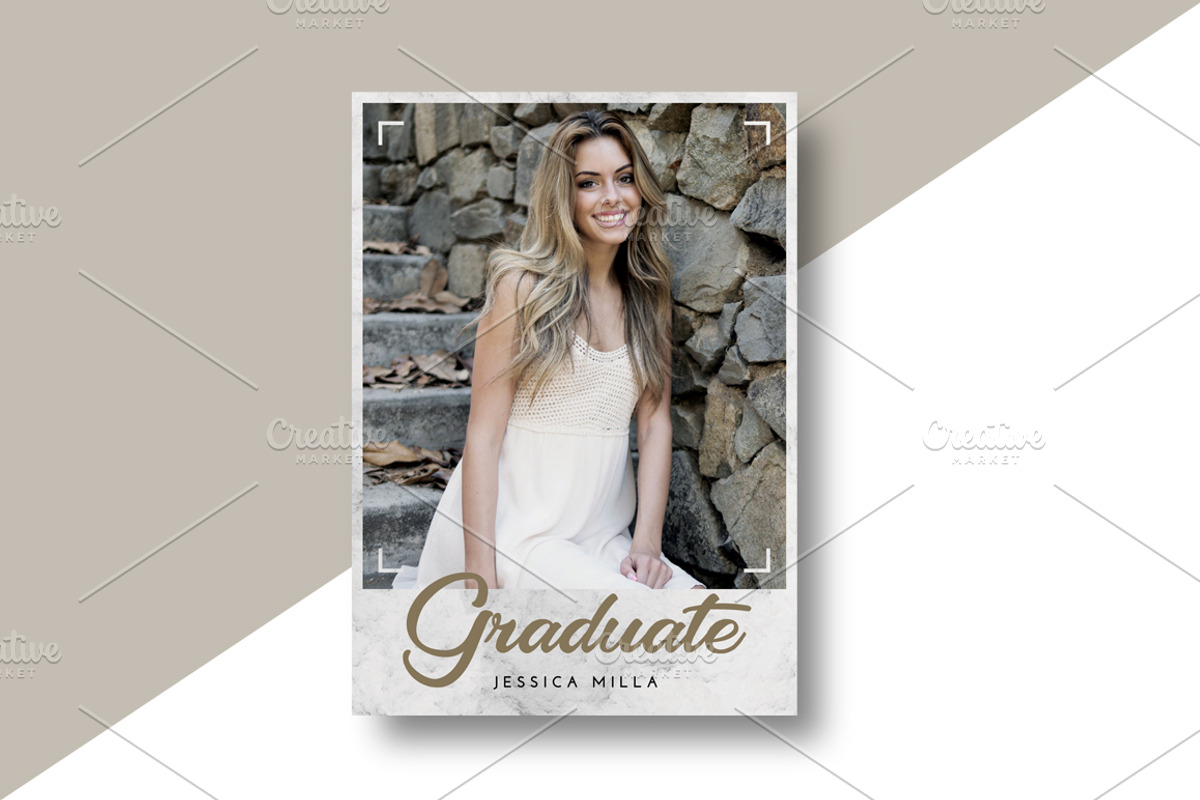 Graduation Card Template, a Card Template by AyumaDesign (Photo 2 of 3)