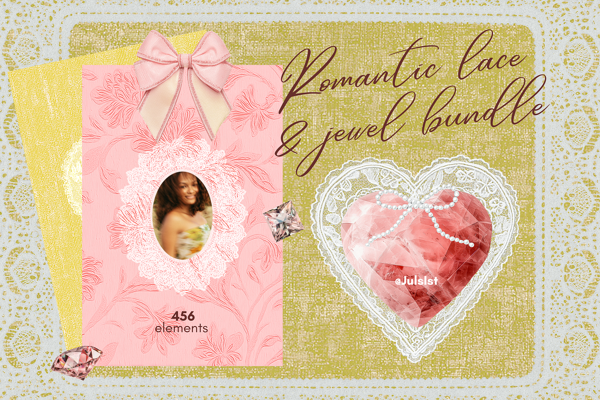 Romantic Lace Jewel Bundle, an Object Graphic by JulsIst (Photo 1 of 13)