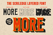 The Scriledge Layered Display Font, a Serif Font by Letterhend Studio (Thumbnail 5 of 8)