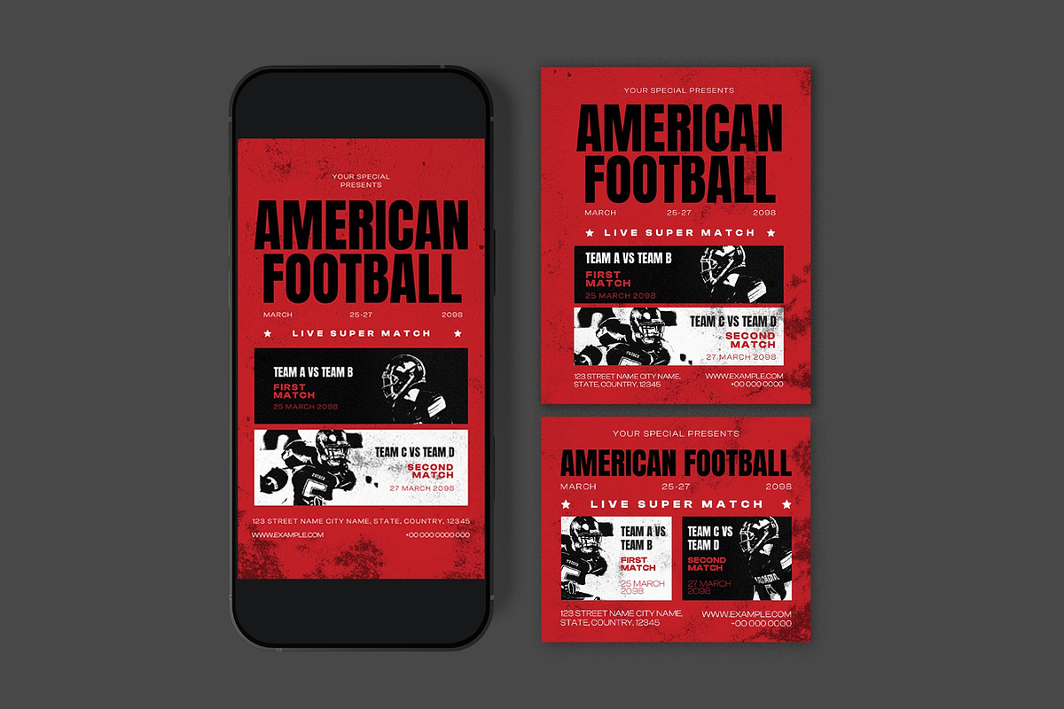 Amercian Football Flyer, a Flyer Template by graphicook (Photo 3 of 3)