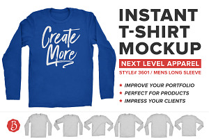 Next Level Long Sleeve Shirt Mockup