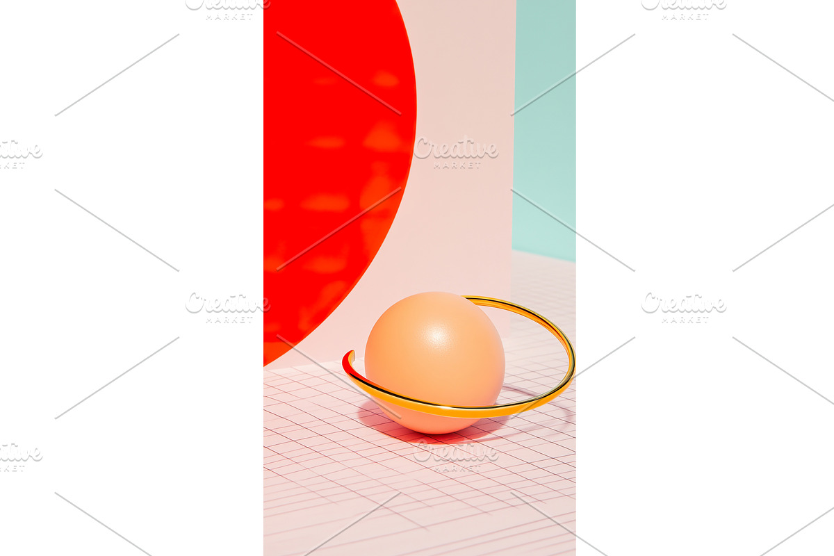 Sphere encircled by metal band on, an Illustration by Lermont51