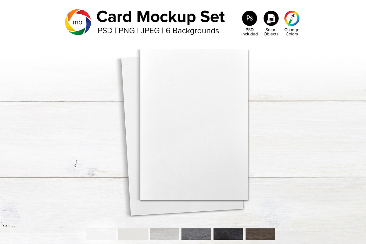 5x7 Greeting Card Mockup Set - PSD, a Product Mockup by MelissaBMockups (Photo 1 of 12)