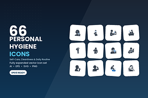 66 Personal Hygiene Icons, a Duotone Icon by Symbolic Language