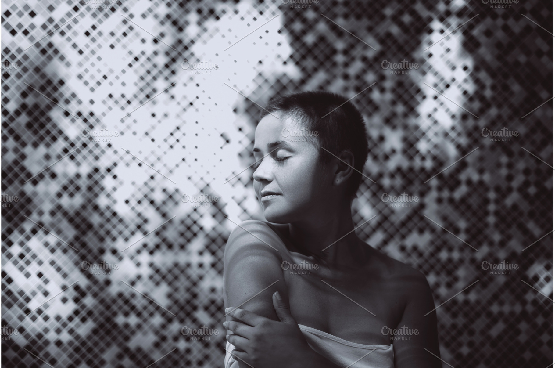 Woman with closed eyes and short, a Beauty & Fashion Photo by Anna Efetova