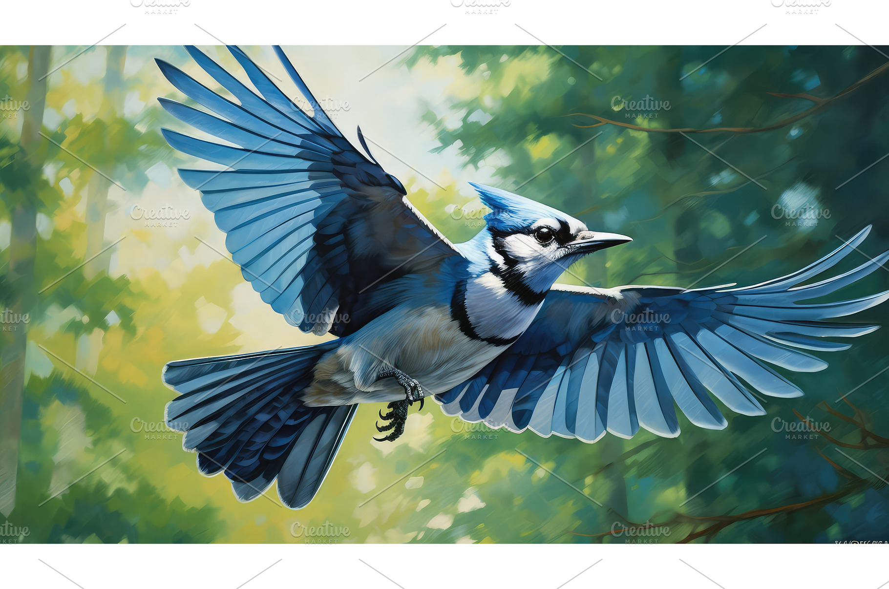 flight blue jay flying ai generated, an Animal Photo by pikepicture